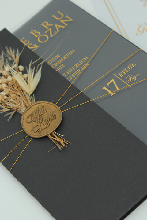 Code: 1012 - Handgemachte Hochzeitseinladung