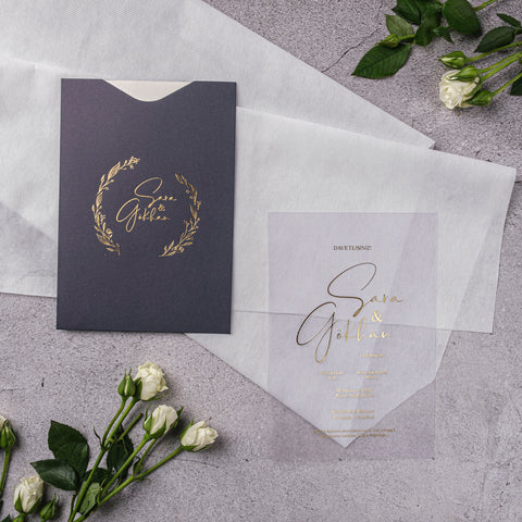 Code: 10355 - Transparente Hochzeitseinladung