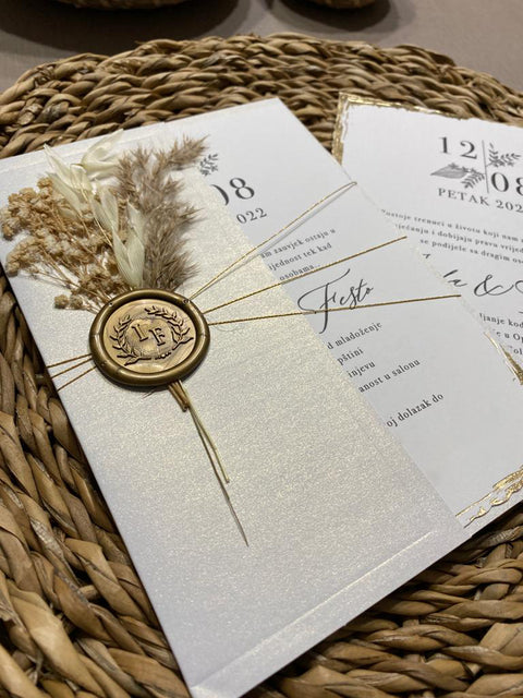 Code: 1019 - Handgemachte Hochzeitseinladung