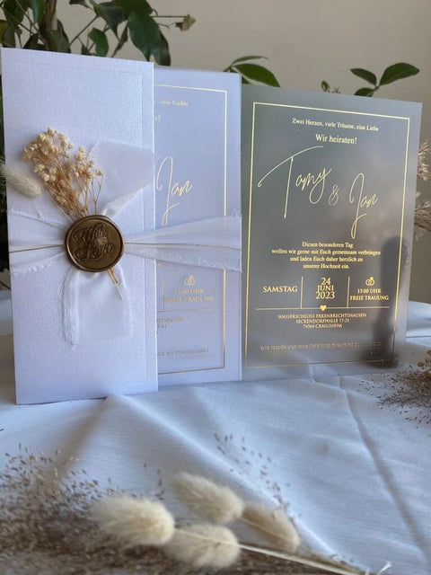 Code: 1065 - Handgemachte Hochzeitseinladung