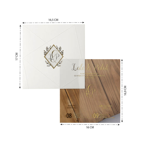 Code: 40101 - Transparente Hochzeitseinladung