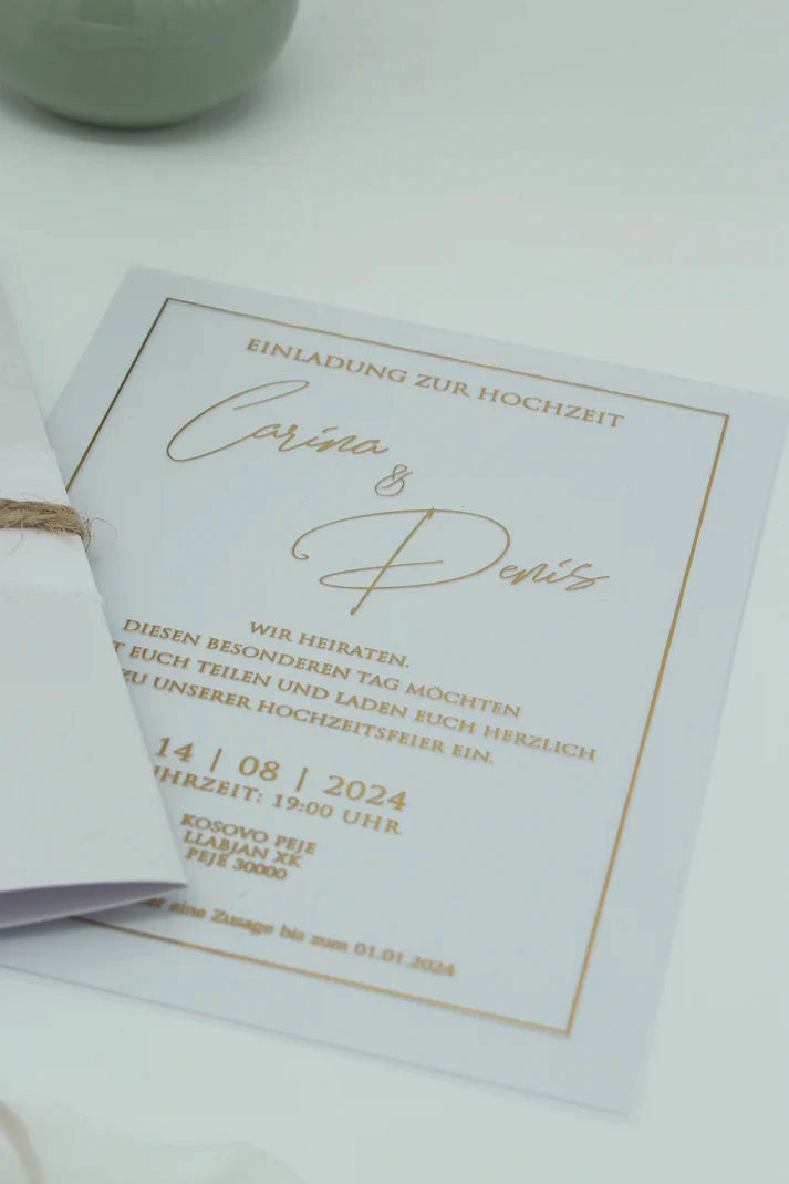 Code : 5008 - Invitation de mariage faite à la main