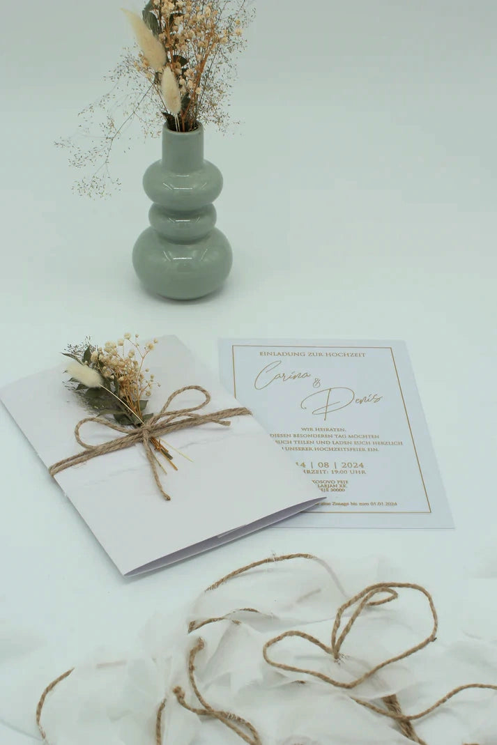 Code : 5008 - Invitation de mariage faite à la main