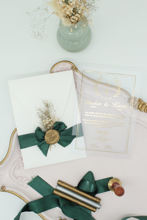 Code: 5009 - Handgemachte Hochzeitseinladung