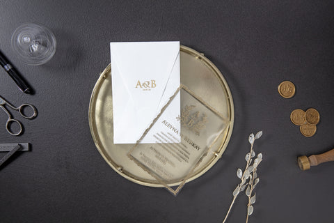 Code: 7080 - Transparente Hochzeitseinladung