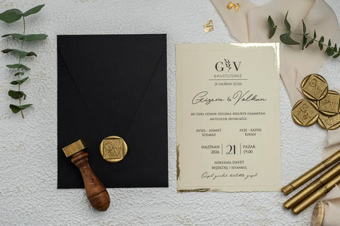 Code: 9192 - Premium wedding invitation (with seal)