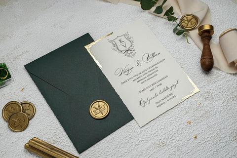 Code: 9193 - Premium wedding invitation (with seal)