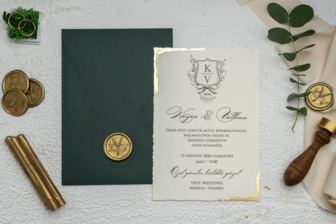 Code: 9193 - Premium wedding invitation (with seal)