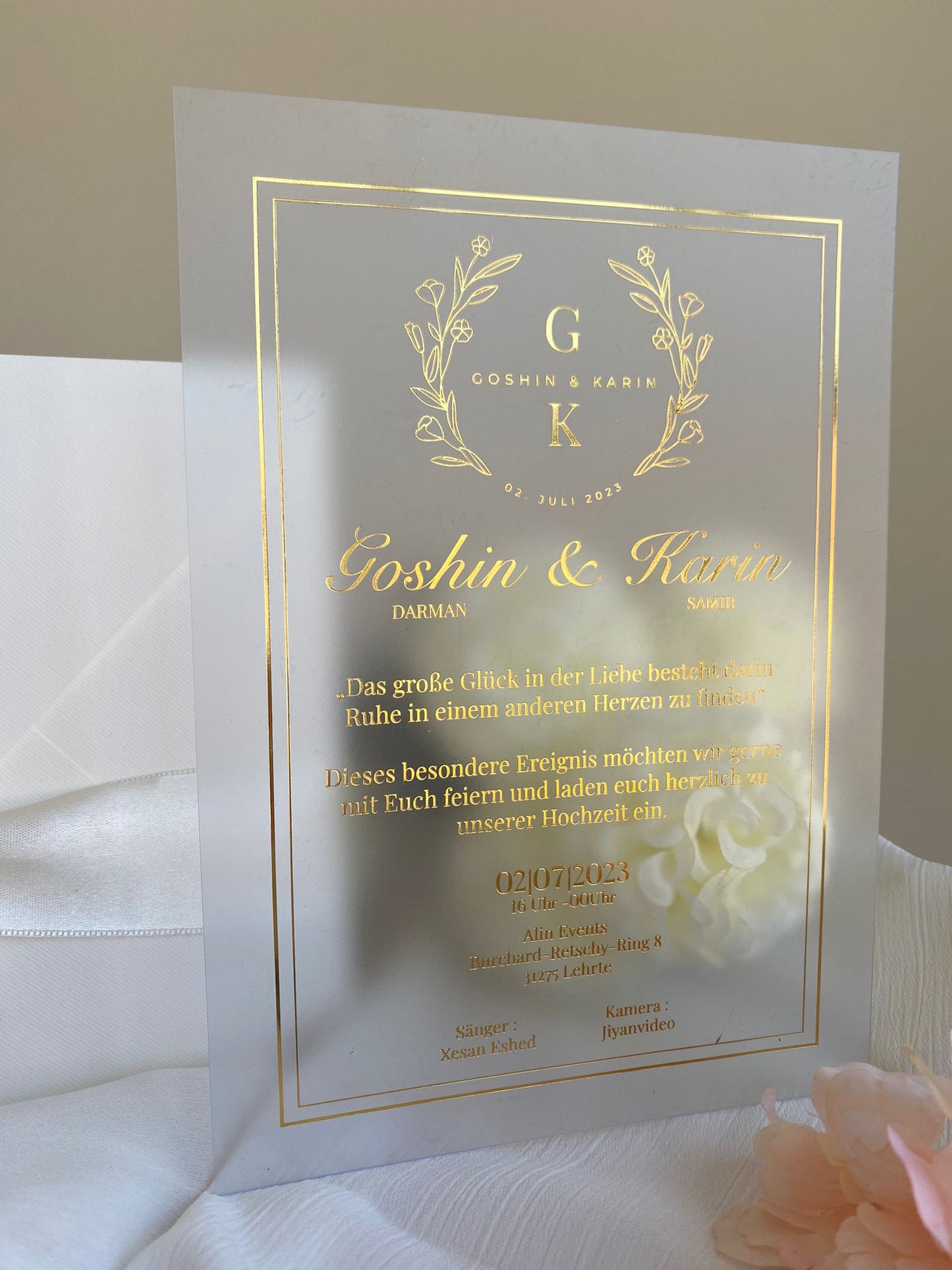 Code: 4013 - Handgemachte Hochzeitseinladung