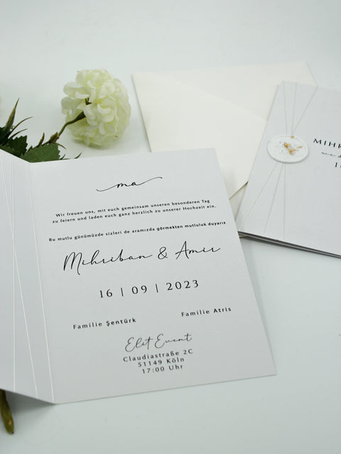 Code: 5016 - Handgemachte Hochzeitseinladung