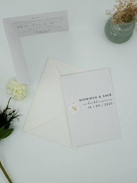 Code: 5016 - Handgemachte Hochzeitseinladung