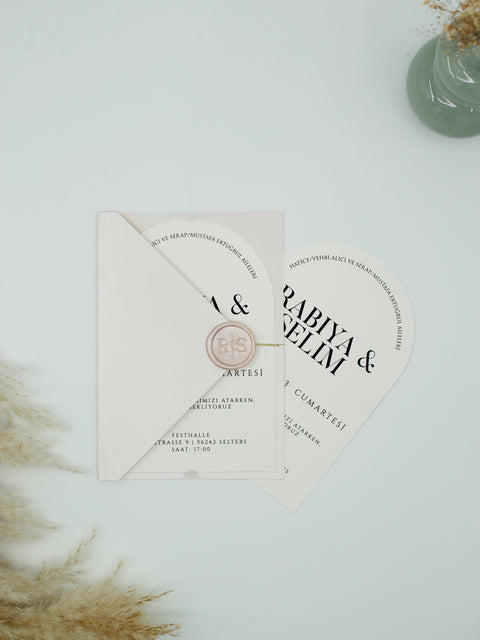 Code: 5010 - Handgemachte Hochzeitseinladung