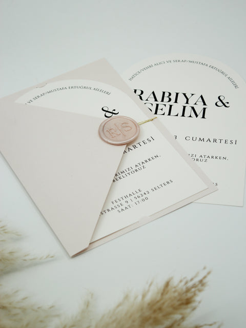 Code: 5010 - Handgemachte Hochzeitseinladung
