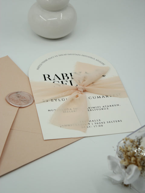 Code: 5001 - Handgemachte Hochzeitseinladung