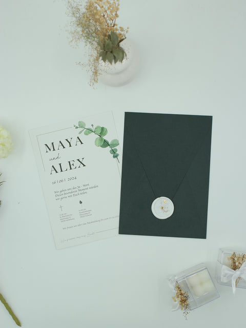 Code: 5012 - Handgemachte Hochzeitseinladung