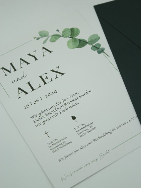 Code: 5012 - Handgemachte Hochzeitseinladung