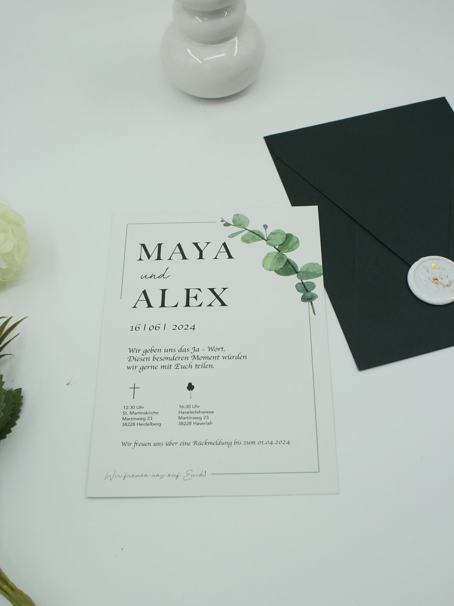 Code: 5012 - Handgemachte Hochzeitseinladung