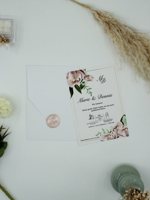 Code: 5015 - Handgemachte Hochzeitseinladung