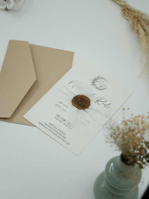 Code: 5014 - Handgemachte Hochzeitseinladung