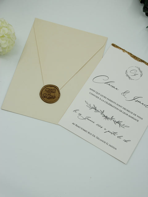 Code: 5013 - Handgemachte Hochzeitseinladung