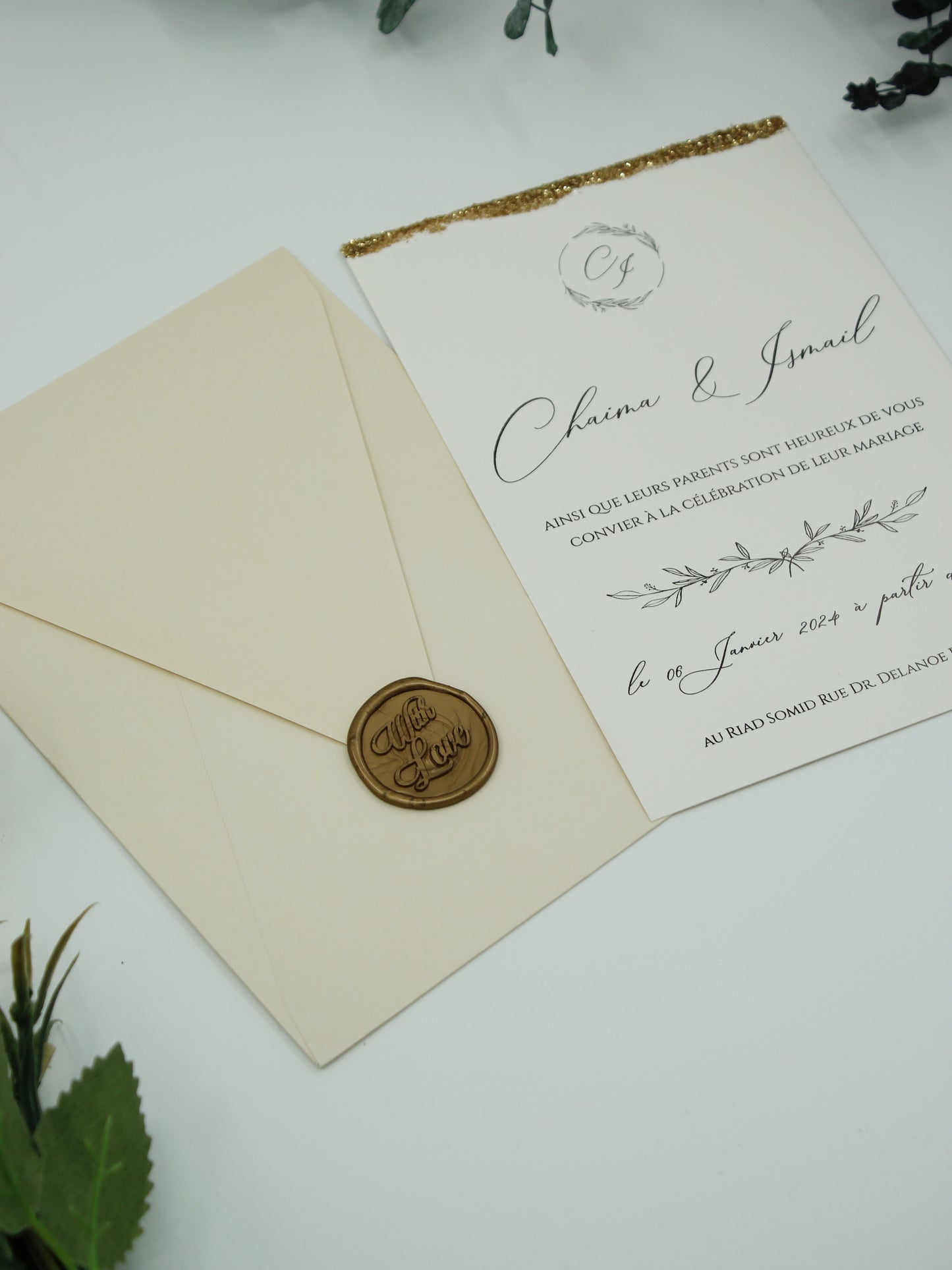 Code: 5013 - Handgemachte Hochzeitseinladung