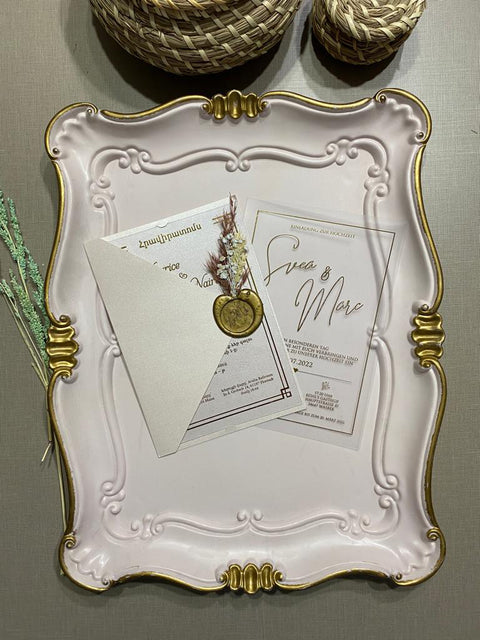 Code: 1023 - Handgemachte Hochzeitseinladung