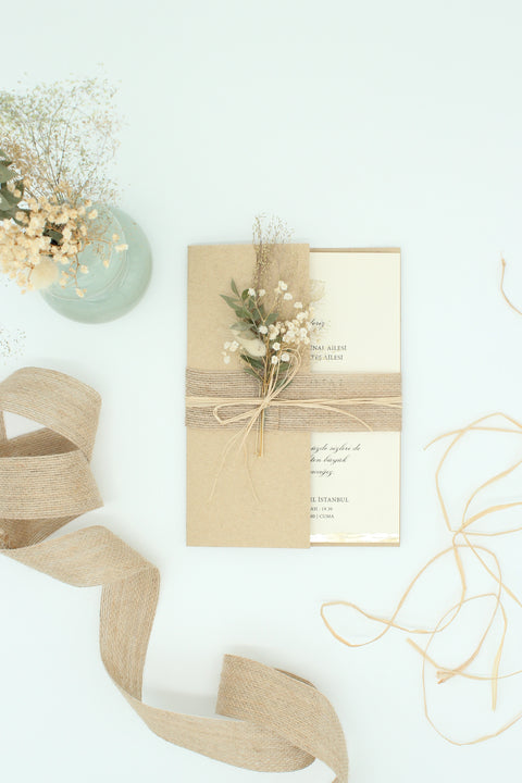 Code: 5007 - Handgemachte Hochzeitseinladung