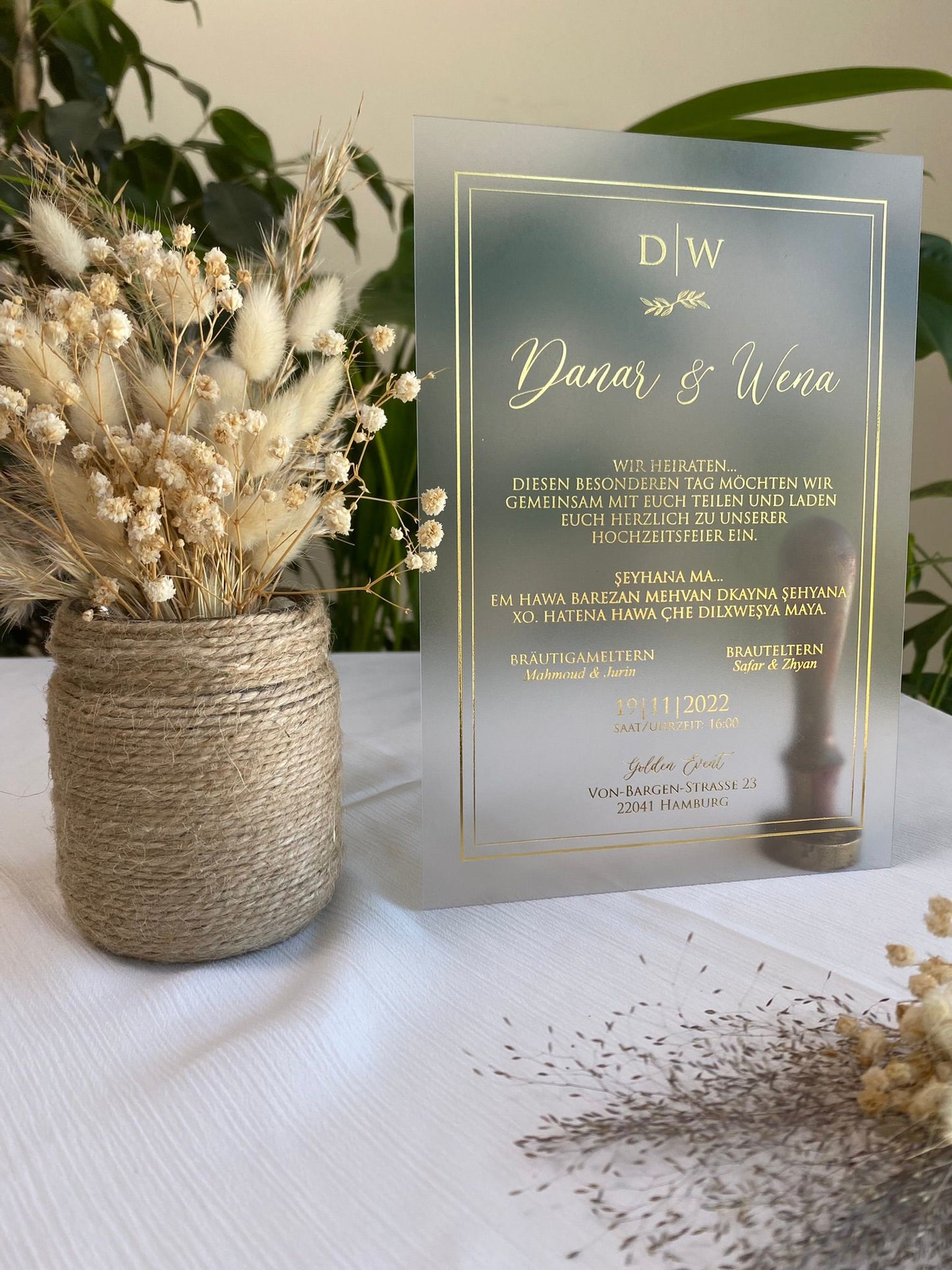 Code : 4001 - Invitation de mariage faite à la main