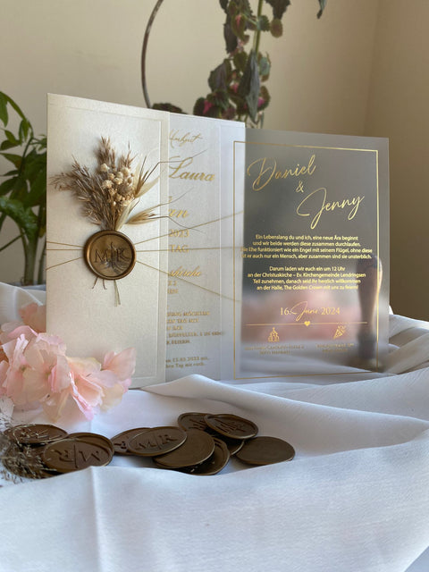 Code: 4008 - Handgemachte Hochzeitseinladung