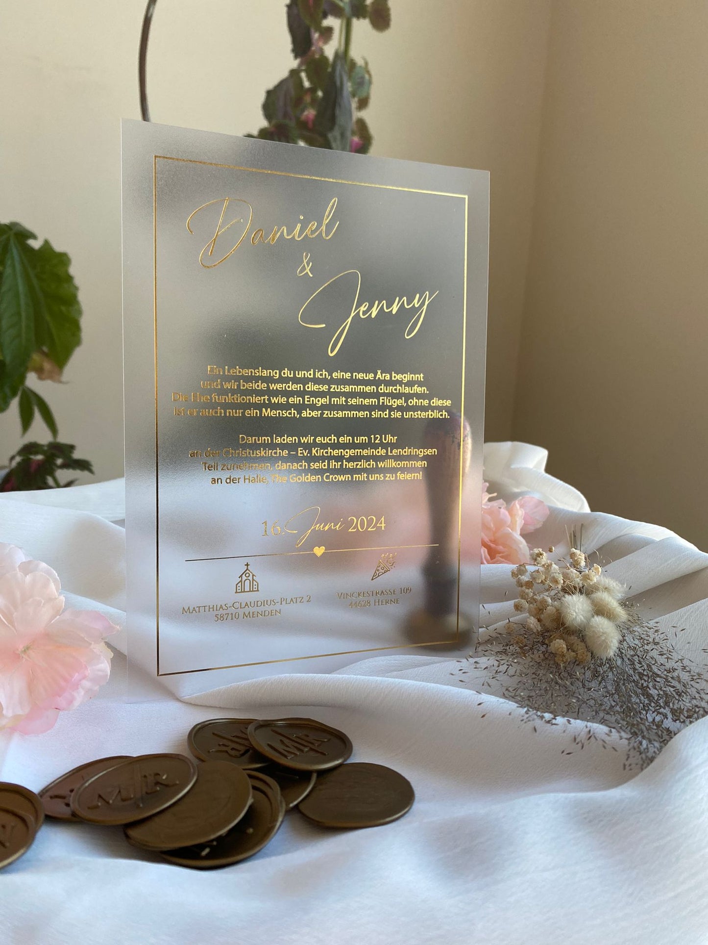 Code : 4008 - Invitation de mariage faite à la main