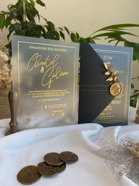 Code: 4002 - Handgemachte Hochzeitseinladung