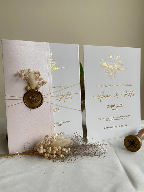 Code: 4006 - Handgemachte Hochzeitseinladung