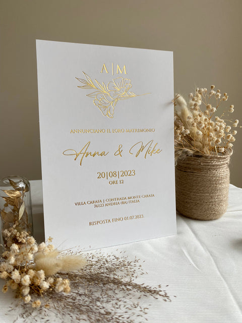 Code: 4006 - Handgemachte Hochzeitseinladung