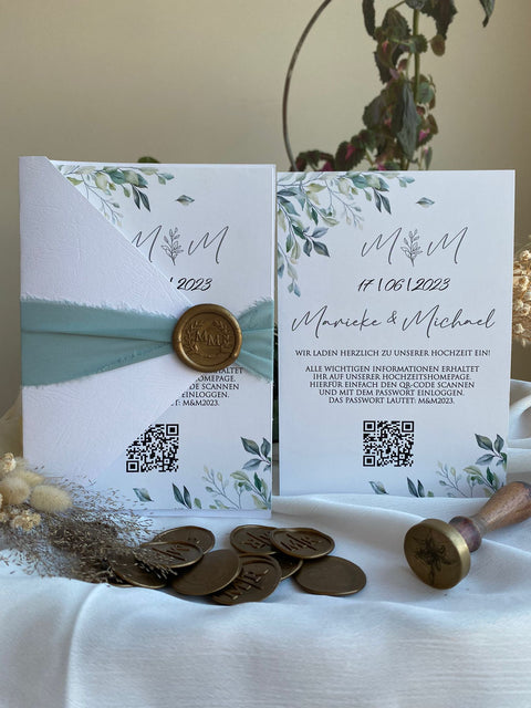 Code: 4009 - Handgemachte Hochzeitseinladung