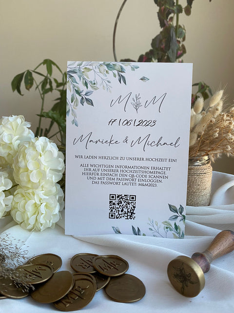 Code: 4009 - Handgemachte Hochzeitseinladung