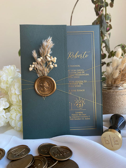 Code: 4010 - Handgemachte Hochzeitseinladung