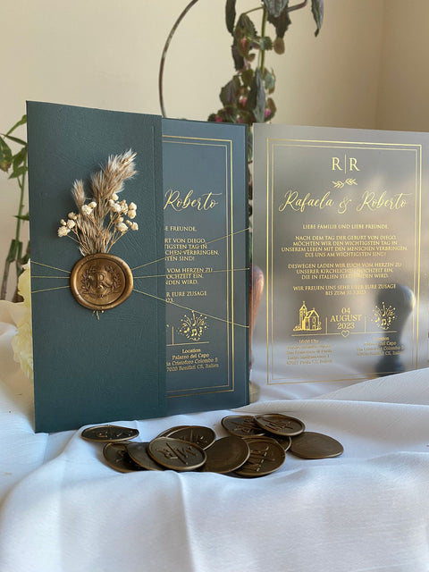 Code: 4010 - Handgemachte Hochzeitseinladung