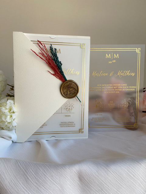 Code: 4012 - Handgemachte Hochzeitseinladung