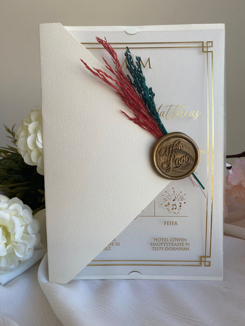 Code: 4012 - Handgemachte Hochzeitseinladung