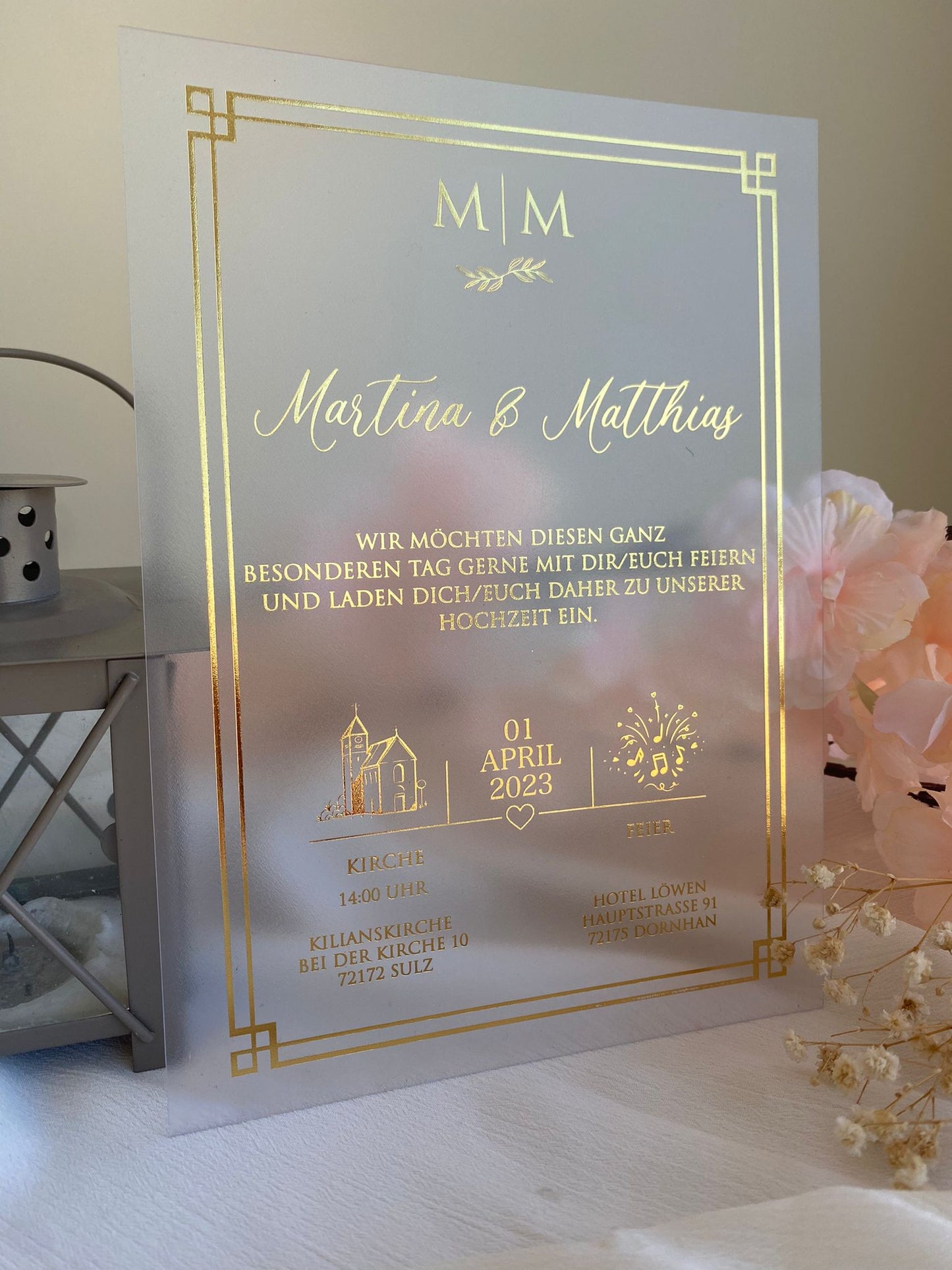 Code : 4012 - Invitation de mariage faite à la main