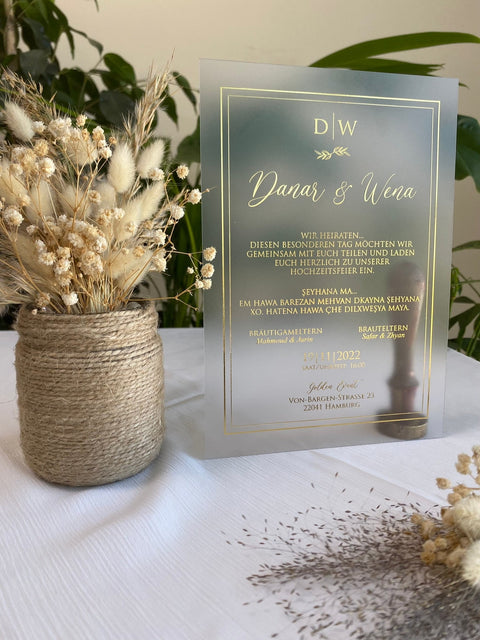 Code: 4005 - Handgemachte Hochzeitseinladung