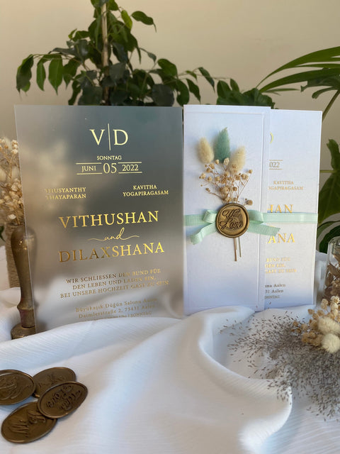 Code: 4003 - Handgemachte Hochzeitseinladung