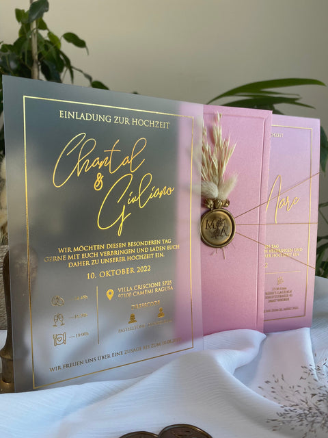 Code: 4004 - Handgemachte Hochzeitseinladung