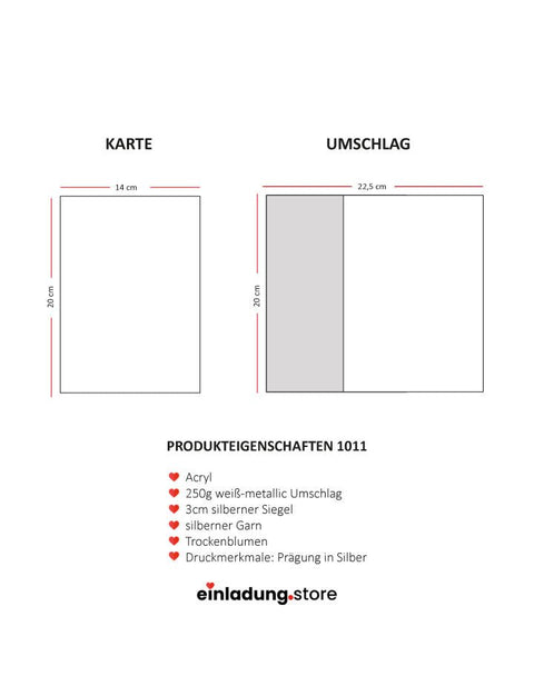 Code: 1011 - Handgemachte Hochzeitseinladung - Einladung Store