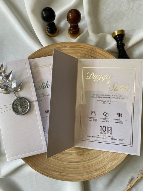 Code: 1011 - Handgemachte Hochzeitseinladung - Einladung Store