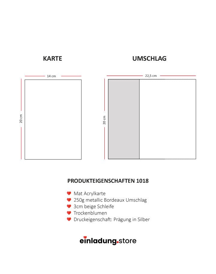 Code: 1018 - Handgemachte Hochzeitseinladung - Einladung Store