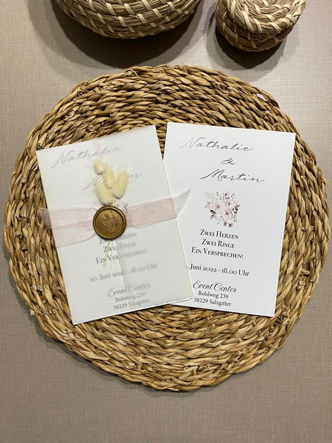 Code: 1022 - Handgemachte Hochzeitseinladung - Einladung Store