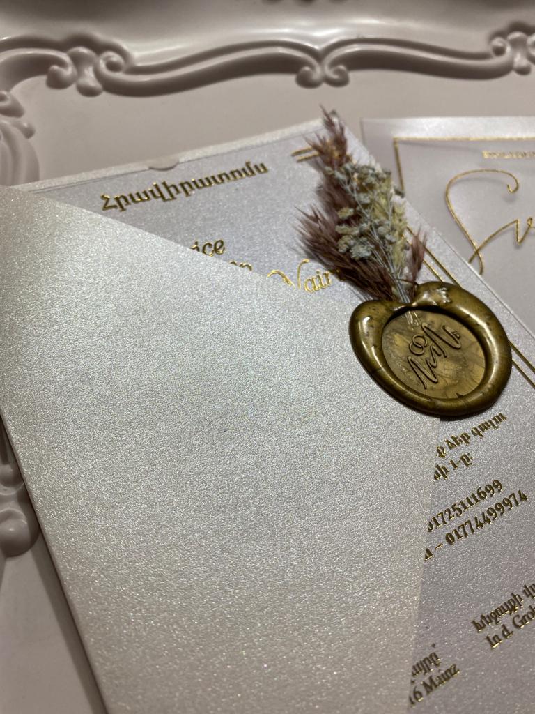 Code: 1023 - Handgemachte Hochzeitseinladung - Einladung Store