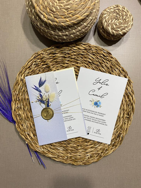 Code: 1024 - Handgemachte Hochzeitseinladung - Einladung Store