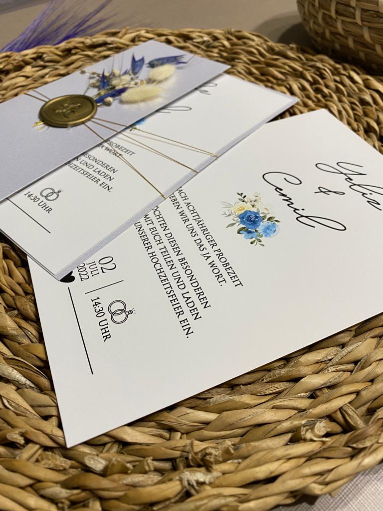 Code: 1024 - Handgemachte Hochzeitseinladung - Einladung Store